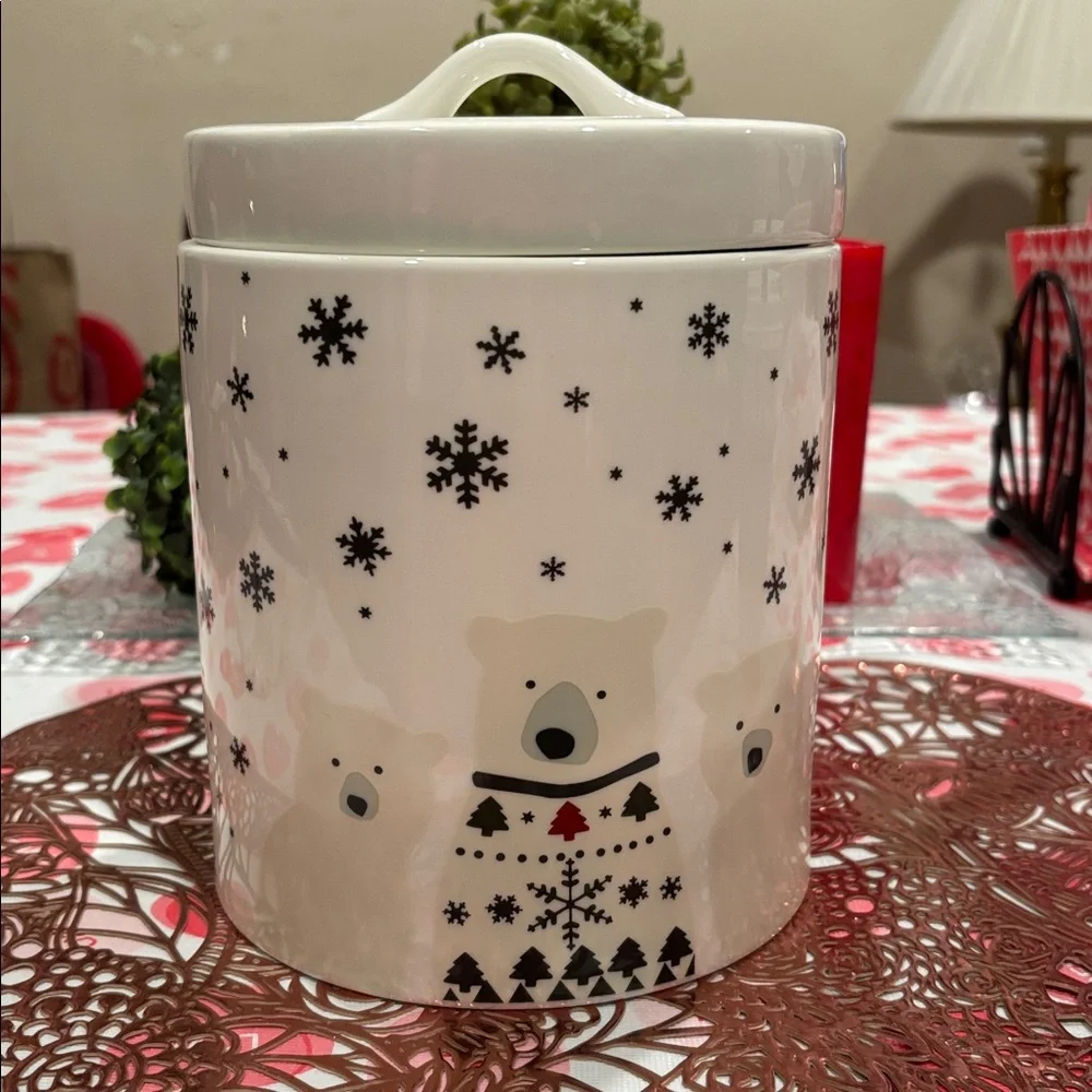 Crate & Barrel Joan Anderson Holiday Cookie Jar